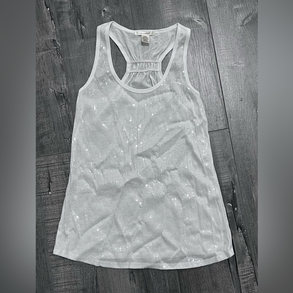 Tank top with sequins